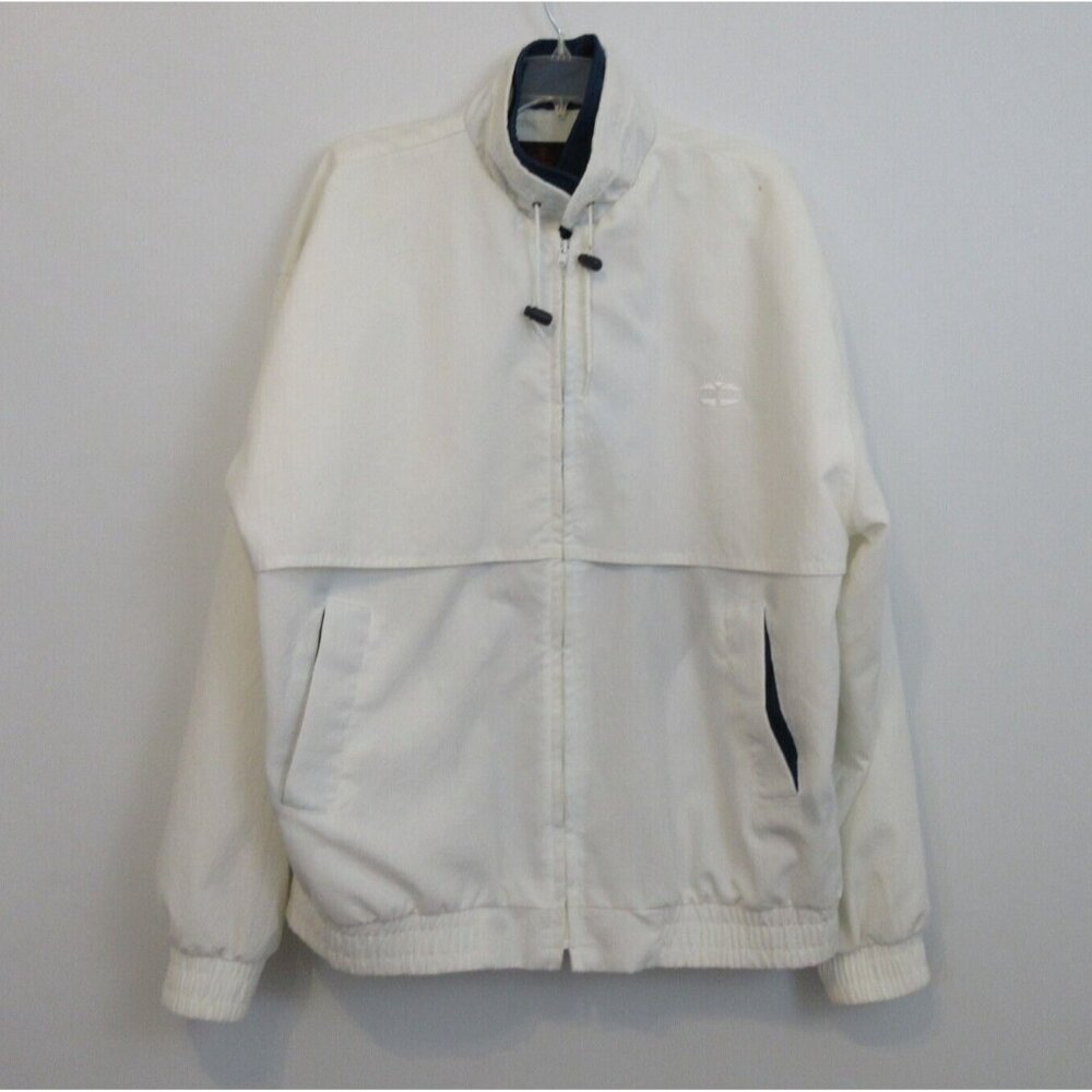 Vintage California Imperial AMOCO White/Blue Windbreaker Jacket Mens Size XL USA